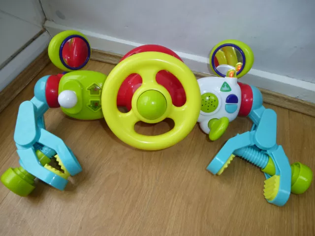 Multy Colour Colour Elc Steering Toy+Lights&Sounds Rrp£36 Buggy Driver Pushchair
