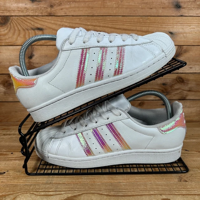 ADIDAS ORIGINALS SUPERSTAR White Iridescent Holographic Trainers UK Size 4.5 10.00 PicClick UK