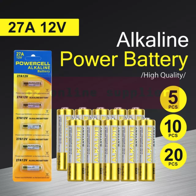 Up To 20x OZ 27A 12V MN27 LR27 A27 Alkaline Battery Garage Car Remote Alarm L828