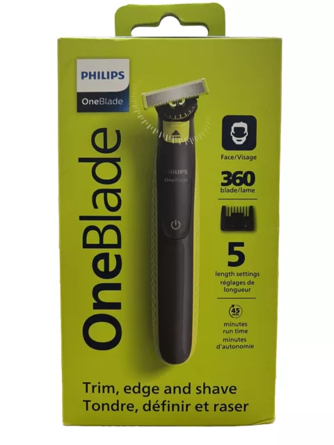 Philips Oneblade Trim Edge Shave 360 Blade 5 Length Settings Face NEW IN BOX