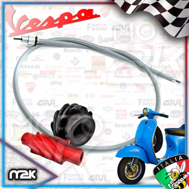 Kit Completo Contachilometri Contakm + Cavo Ingranaggi Vespa 50 Special L R N