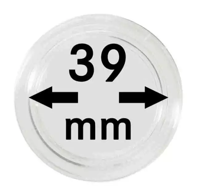 Coin 39mm Pièce de Monnaie Capsules 2251039 Lindner 100 X Paquet