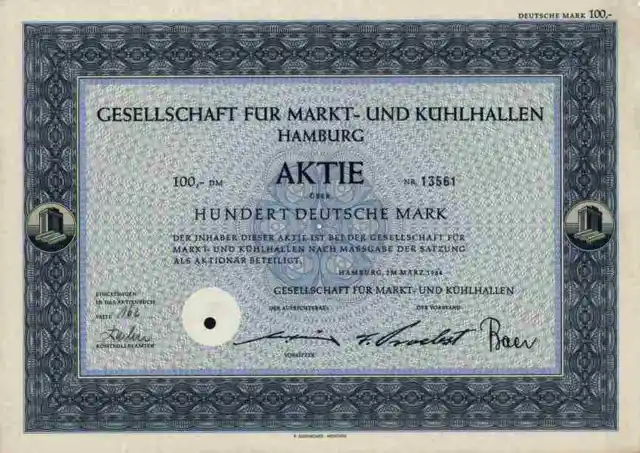 Markt & Kühlhallen München 1954 Hamburg Altona Köln LINDE MUK 100 DM Kühltransit
