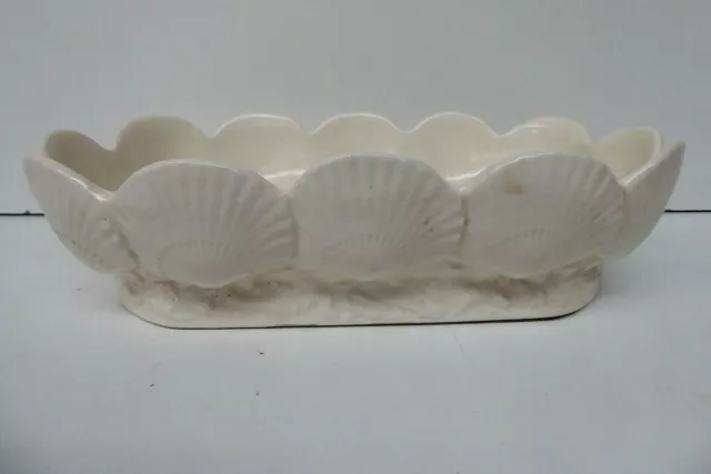 Spode Velamour Embossed Shell Pattern Bowl Matt White Glaze