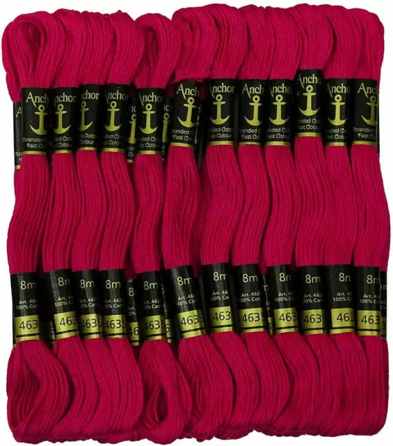 Magenta Anchor Cotton Thread Skeins / Floss Embroidery Cross Stitch Thread New