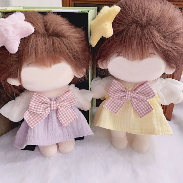 Cream Yellow Star Set Mini Girl Skirt Cotton Doll Clothing  Girls Gifts