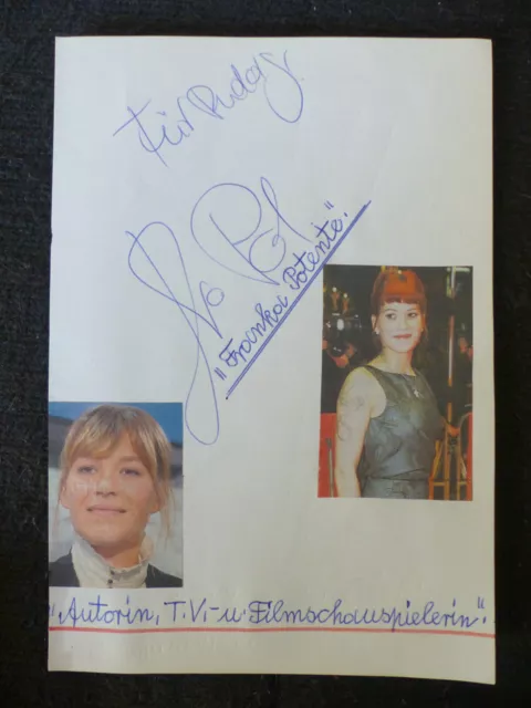 FRANKA POTENTE signed Autogramm signiert 14,5x21 cm Zettel InPerson LOOK