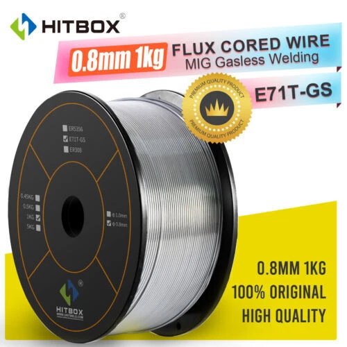 HITBOX 1 Kg Fülldraht 0,8 Mm – E71T-GS, NoGas, F Produktbild-Vorschau 3