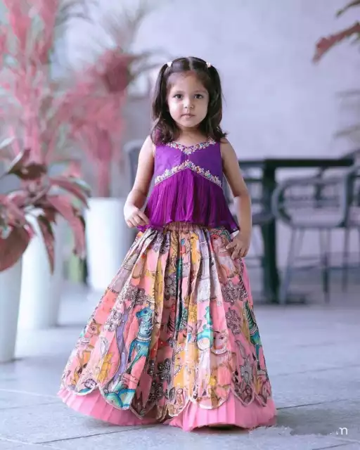 Bollywood Matrimonio Lehenga Pakistano Per Choli Bambini Piccoli Abbigliamento Indiano Designer