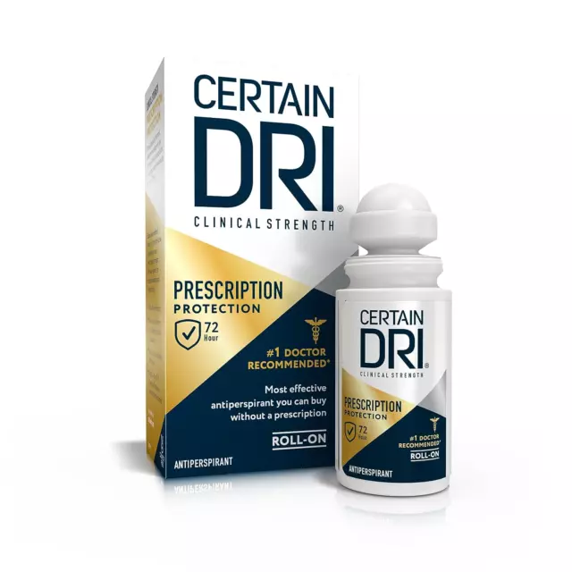 Certain Dri Prescription Strength Clinical Antiperspirant Roll-On Deodorant, Hyp