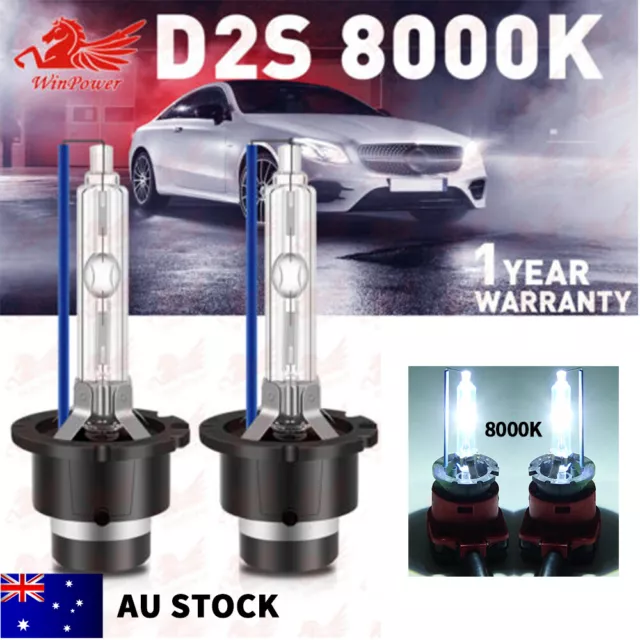 D2S Headlight Bulb Lamp 8000K High Low Beam Xenon HID Replacement Light Globes