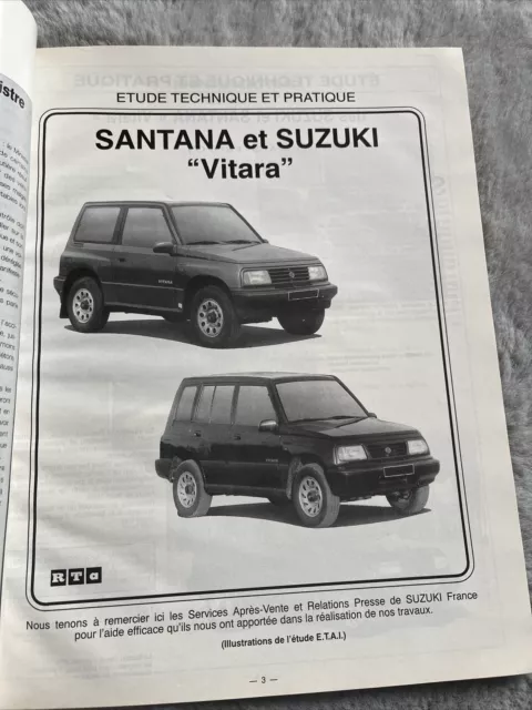 Revue Technique SUZUKI SANTANA VITARA 1.6 5LX JLXi CABRIOLET 4x4 CARBURATEUR 3