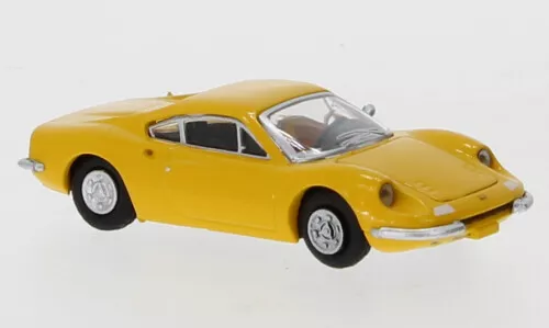 Brekina PCX870218 - 1/87 Ferrari Dino 246 GT, gelb, 1969 - Neu