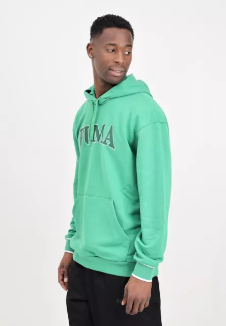 PUMA Felpe Uomo Verde CAPPUCCIO Felpa da uomo verde con cappuccio puma squad Pri