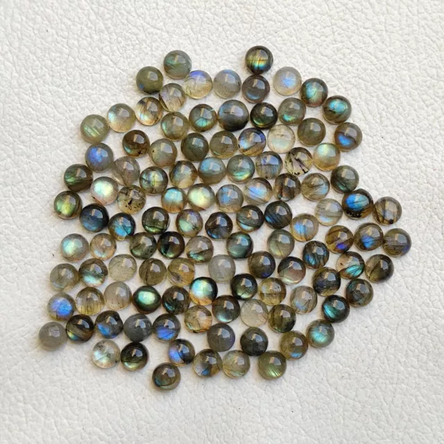 7 MM Round Shape Rare Multi Colour Flashy Labradorite Cabochon Loose Stone V94-5