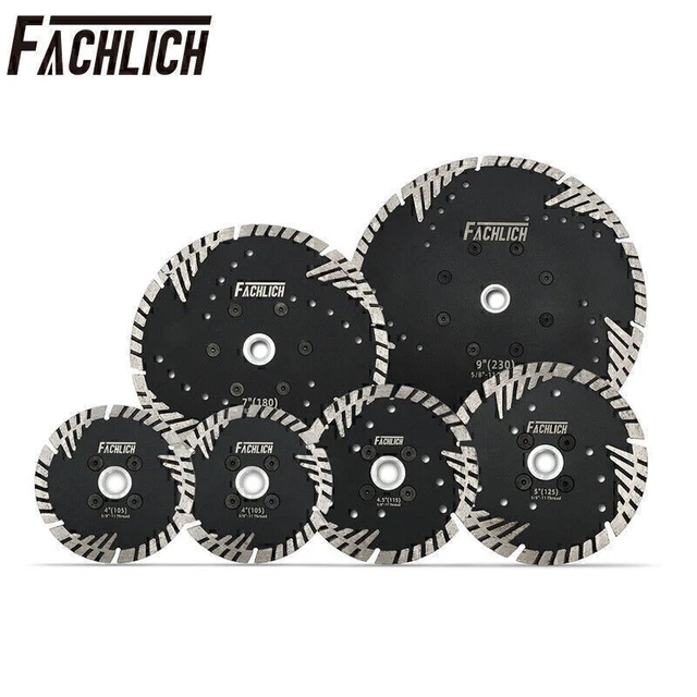 Rueda de molienda de mármol hoja de sierra turbo diamante de 4-9 pulgadas para amoladora angular