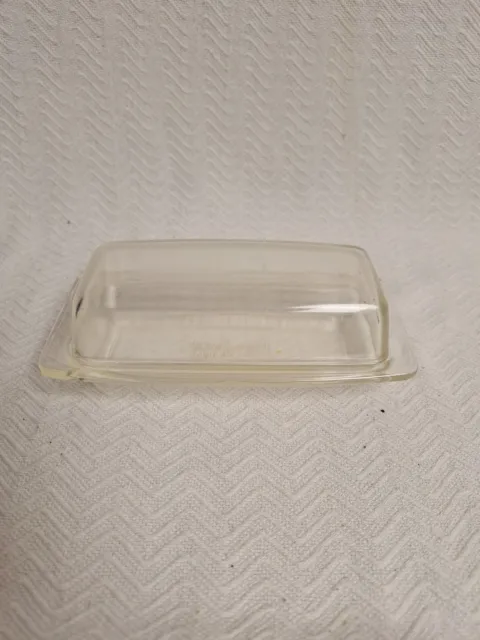 Vintage Pyrex Clear Glass Butter Dish 72-B Lid and Base