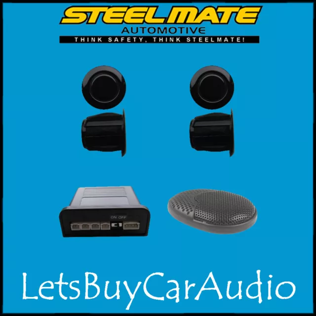 Steelmate Ebat Ptsc1 Gloss Black Rear Parking Sensor Kit (With 4 Sensors)