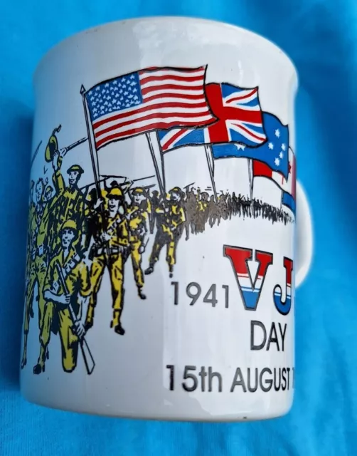 VJ Day 50th Anniversary Mug 1941-1945 - 50 Years of Peace .Made in England