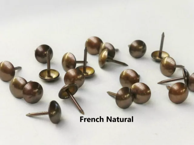 FRENCH NATURAL (Plain Bronze) DECORATIVE UPHOLSTERY NAILS STUDS TACKS PINS