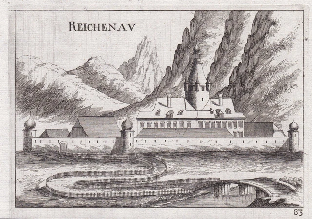 Reichenau IN Mühlkreis Urfahr-Umgebung Incisione Engraving Vischer 1672