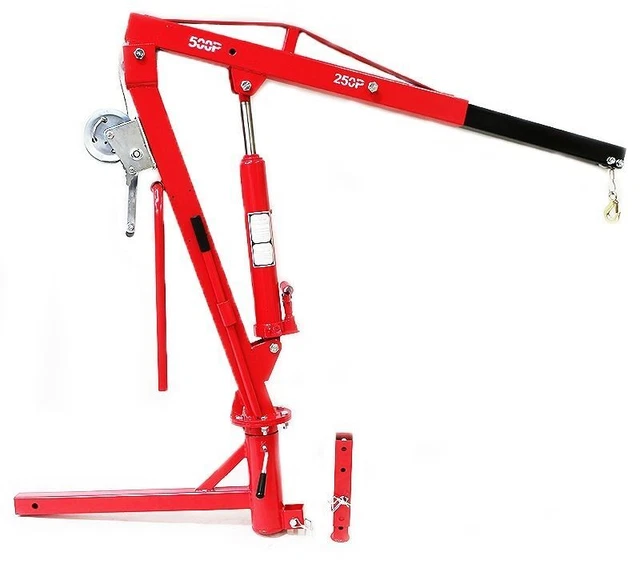 Hydraulic Receiver Hitch Mounted Crane Portable Pickup Truck Lift Adjustable Leg