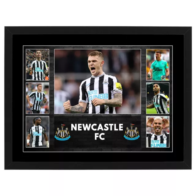 Newcastle Fc 2022/23 Framed Poster Trippier Wilson Almiron Soccer Memorabilia