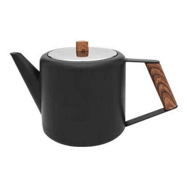 Bredemeijer Teekanne Boston 1,1l schwarz matt Holzoptik 111004