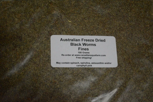 Australian Freeze Dried Black Worm FINES For Small Fish And Fry