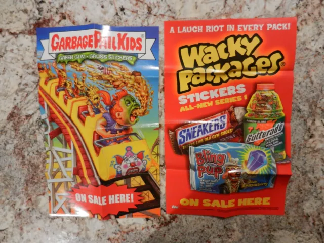 TOPPS ANS Series 1 promo posters WACKY PACKAGES 2004 & GARBAGE PAIL KIDS 2003