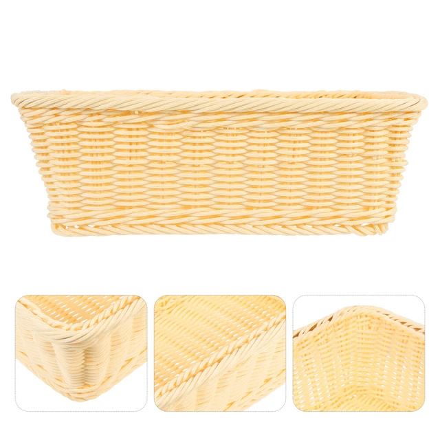 Cesto per pane in plastica rattan intrecciato in cesto per frutta cesto per biancheria