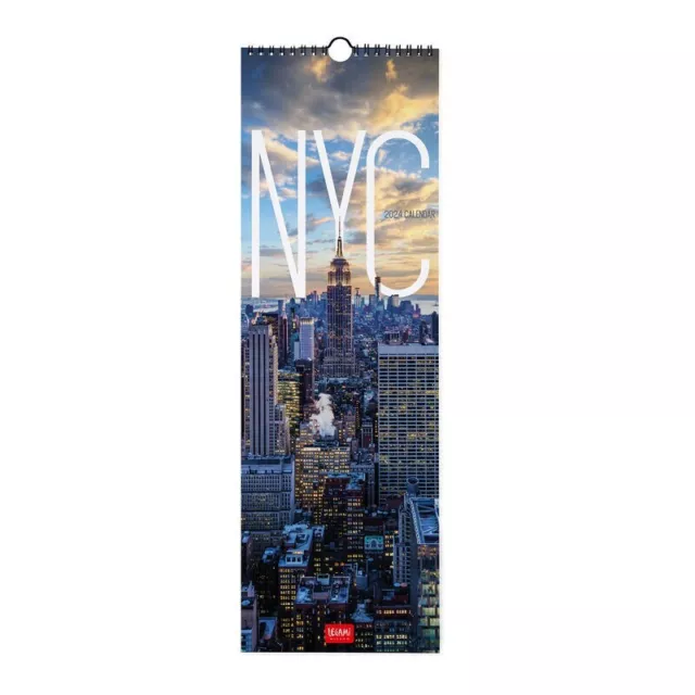 CALENDARIO 2024 NYC NEW YORK CITY Legami da parete verticale cm 16x49
