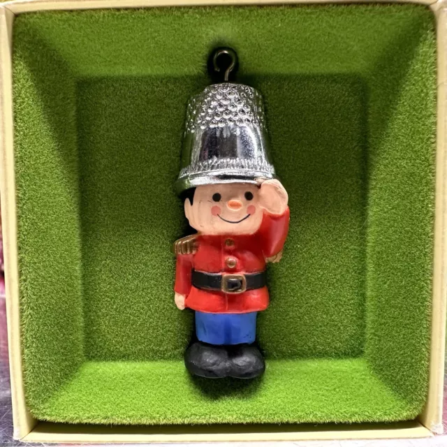 Vtg. Hallmark Tree Timmer Collection Thimble Soldier Christmas Salute Ornament