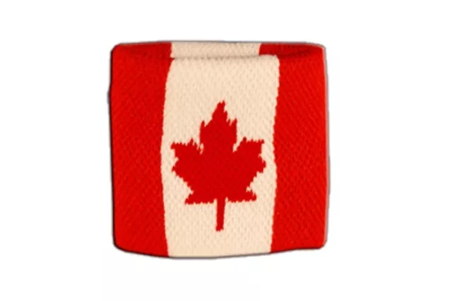 Schweißband Fahne Flagge Kanada 7x8cm Armband für Sport