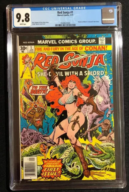 Red Sonja #1 CGC 9.8  White Pages Key 1st issue Movie Coming Marvel 1/1977