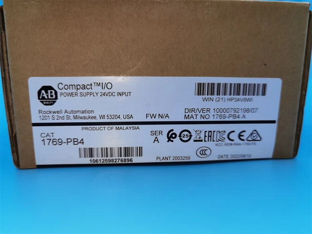 1769-PB4 CompactLogix Power Supply New 1769PB4 AB Ser A Factory Sealed