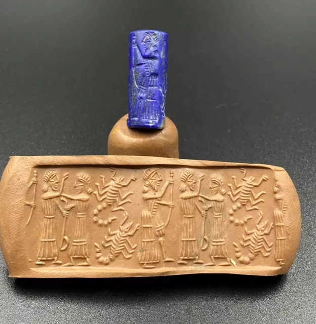 Old Ancient Antique Near Eastern Roman Sasanian Lapis Seal Stamp