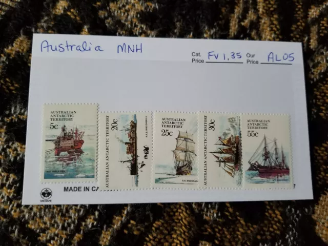Australia Antarctic MNH Partial Stamp Set - 1979 Ships - AL05