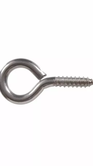 (3) National Hardware 8 Pack Zinc Plated Screw Eyes Hook 1 5/8"