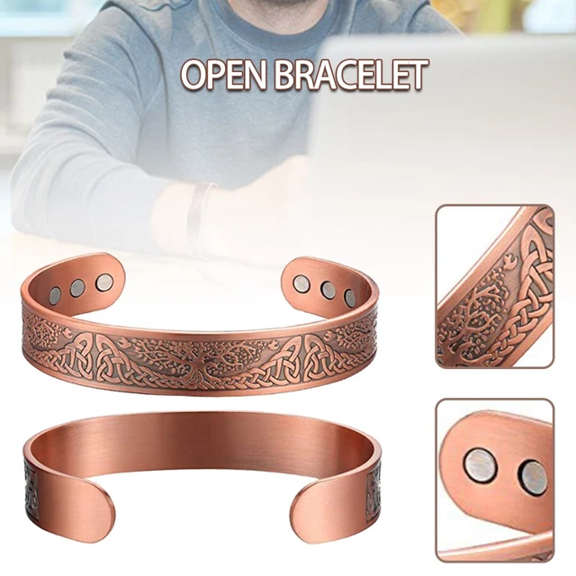 Bracciale Rame Vintage Magnetica Terapia Guarigione Bracciale Artrite E