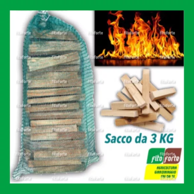 Legnetti accendifuoco in legno di pino abete mogano in scatola da 8 Kg -  per Barbecue, Camino