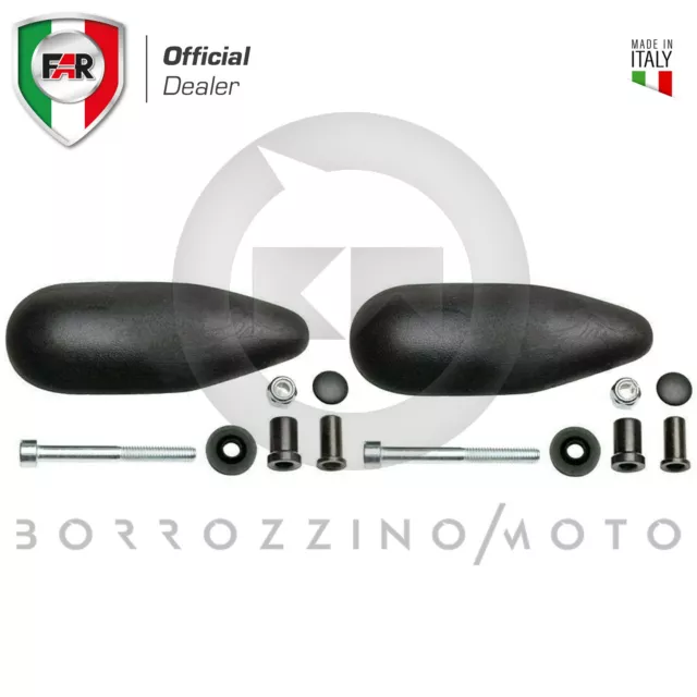 Coppia Specchietti Da Manubrio Far Viper 8 + Kit Per Yamaha Tmax 500 2008/2011 3