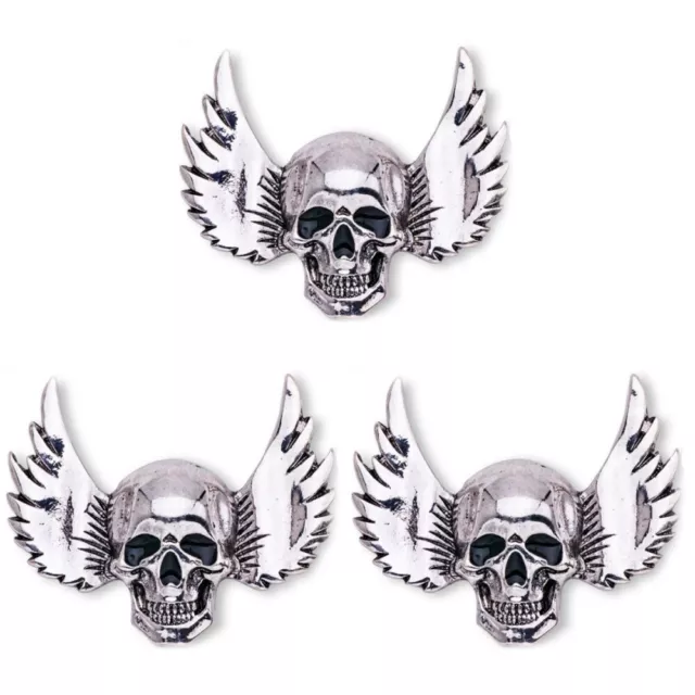 3 Pieces Skull Lapel Pin Jacket Decorative Brooches Skeleton