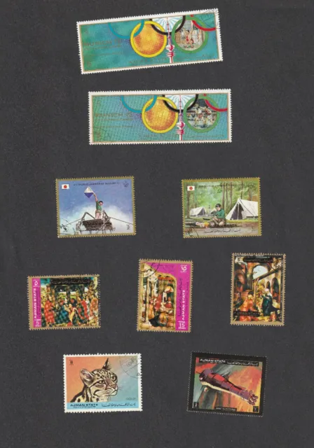 UAE and 6 Other Middle East Countries Used Stamps Mix (27 Different) Lot