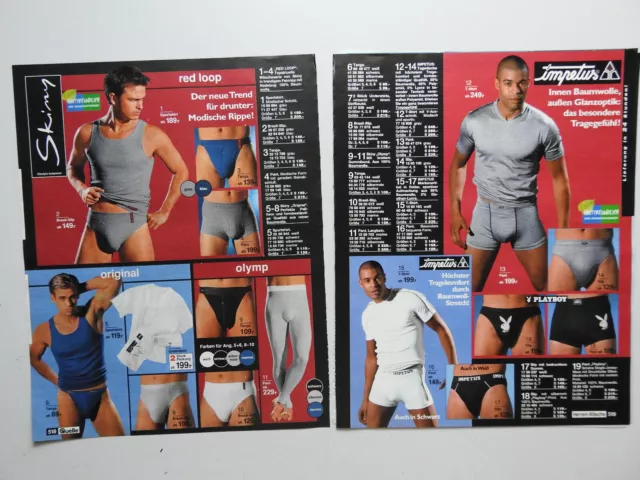 1999 Mens Underwear Briefs Jeggings Pajamas 10 Pages Magazine Catalog Print Ad