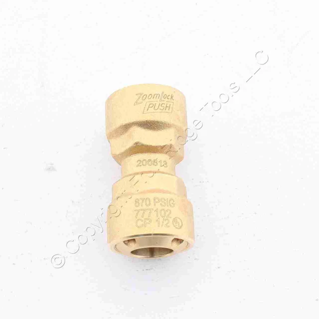 ZOOMLOCK PUSH TO Connect Refrigerant Fitting 1/2" Coupling Union PZKP