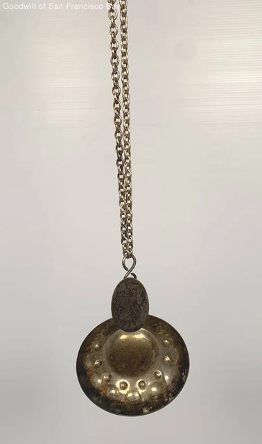 Vintage De Uberti Silver Wine Tastevin Decorative With Chain Made In Italy