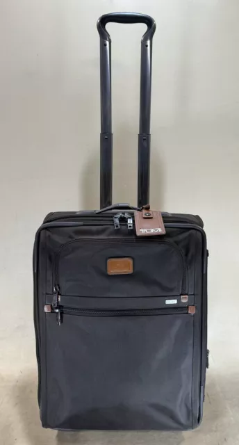 Preowned Tumi Alpha Continental 22” Carry-On Expandable Brown Suitcase 22021ESH