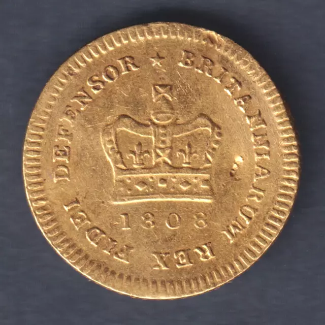 Great Britain. 1808 George 111 - 1/3 Guinea.. gVF- Trace Lustre