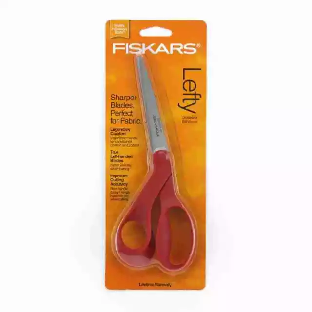 Fiskars Lefty Scissors no.8 LEFT HANDED, 8 Inch, Lifetime warranty